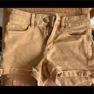 AEO YELLOW/GOLD JEAN SHORTS